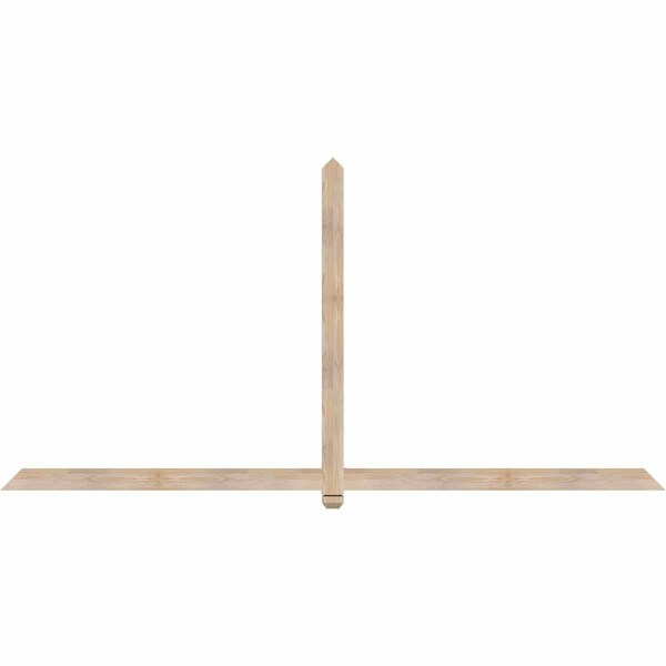 Ekena Millwork Eugene Smooth Timber Gable Bracket, Douglas Fir, 108"W x 54"H x 1 1/2"D x 3 1/2"F, 12/12 Pitch GBW108X54X0204EUG00SDF - main